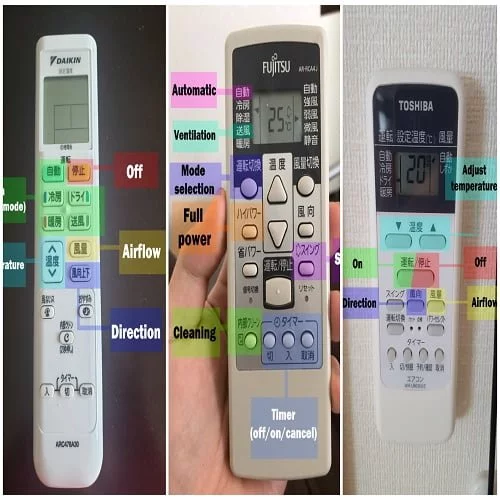 Cách sử dụng điều hoà tiếng Nhật