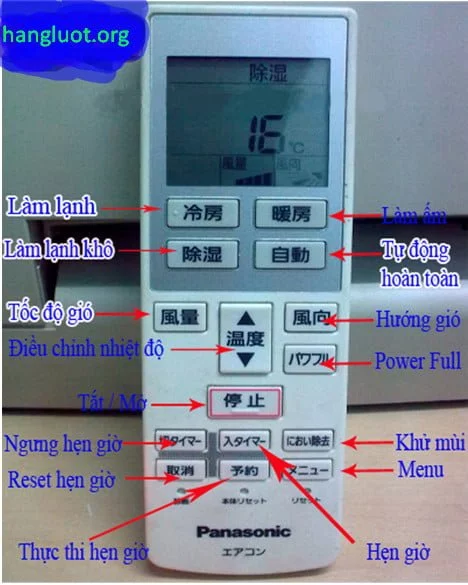Hướng dẫn cách dịch điều khiển điều hòa Nhật Panasonic cực đơn giản